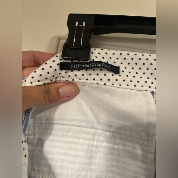 Talbots 100% Cotton Blue Seersucker “Perfect Crop” Pants - Picture 5 of 9